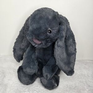 SOLD - Customized Jellycat Medium Bashful Bunny "Jet"
